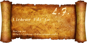 Linkner Fáta névjegykártya